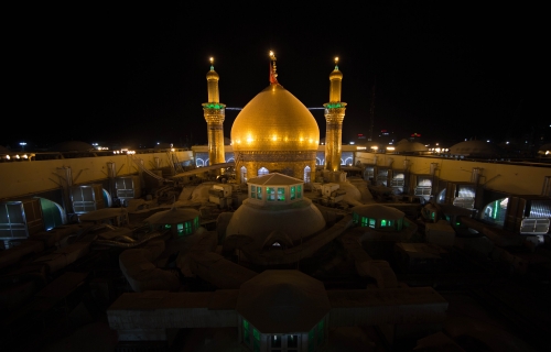 قبة و منارتي حرم الإمام الحسين (عليه السلام)
