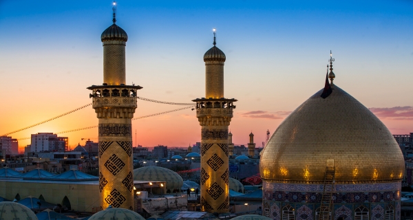 قبة و منارتي حرم أبي الفضل العباس