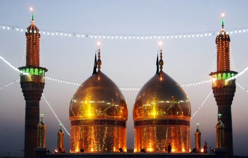 منائر  وقبب االاماميين الكاظمين (عليهم السلام)