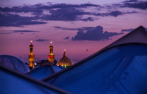 منائر  وقبة ابي الفضل العباس (عليه السلام)