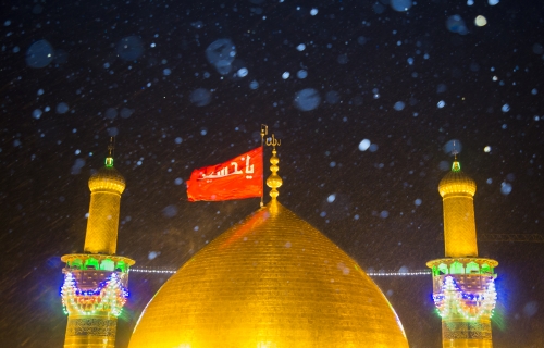 منائر  وقبة الامام الحسين (عليه السلام)