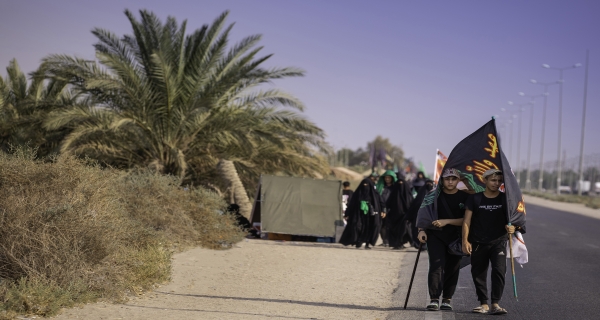 زيارة الأربعين_طريق المشاية