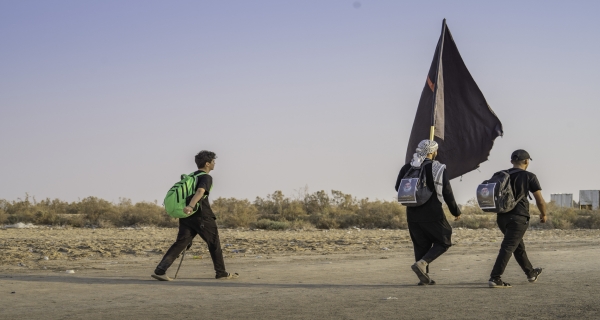 زيارة الأربعين_طريق المشاية