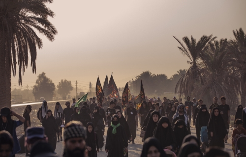 زيارة الأربعين_طريق المشاية