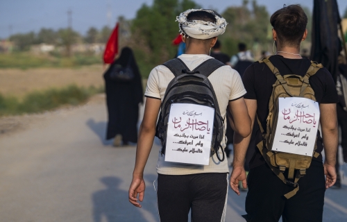 زيارة الأربعين_طريق المشاية