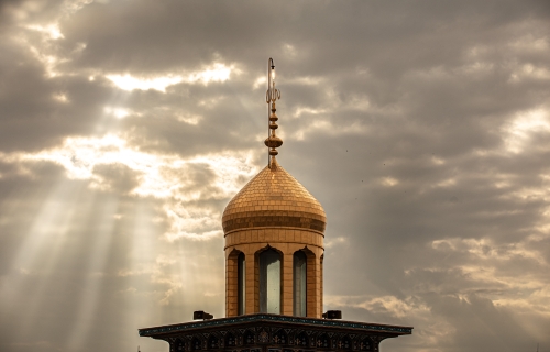 قبة ومنارة الامام الحسين عليه السلام 