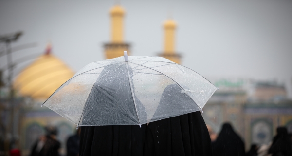 أجواء نزول الغيث بين الحرمين الشريفين 