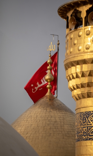 قبة ومنارة الامام الحسين عليه السلام 