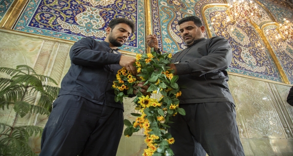 تزيين الصحن العباسي لأستقبال شهر شعبان 