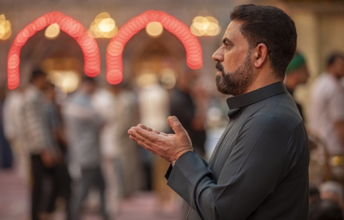 أجواء الحزن ودعاء بإستشهاد الإمام الصادق (ع) في العتبة العباسية