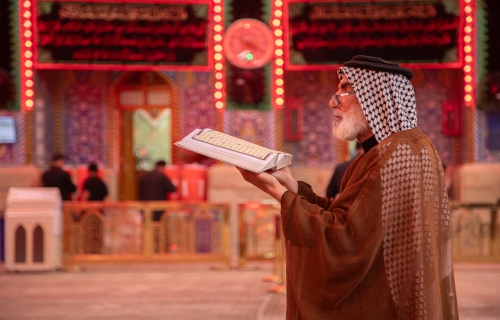 الأجواء الإيمانية في الصحن الحسيني الشريف