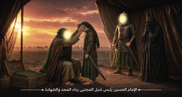 13- الإمام الحسين يُلبس شبل المجتبى رداء المجد والشهادة